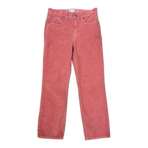 J. Crew Vintage Slim Straight Corduroy Pants Pink Stretch Size 26P